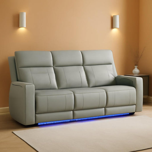 Power Recliner Sofa With Adjustable Headrest USB Charging-0